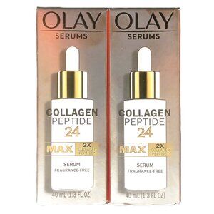 Olay Collagen Peptide 24 MAX Serum - Fragrance Free - 1.3 fl oz x 2